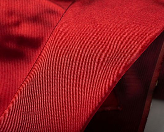 Cravatta F.Marino Seta Ottoman Gros-grain Rosso - Francesco Marino Napoli