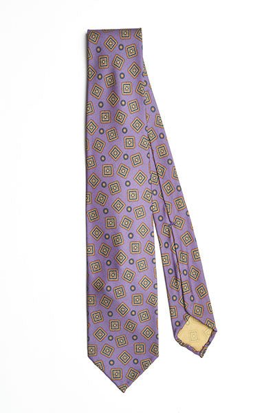 Cravatta F.Marino 4 pieghe Violetto Fiore - Francesco Marino Napoli