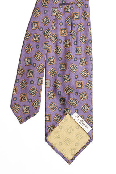 Cravatta F.Marino 4 pieghe Violetto Fiore - Francesco Marino Napoli