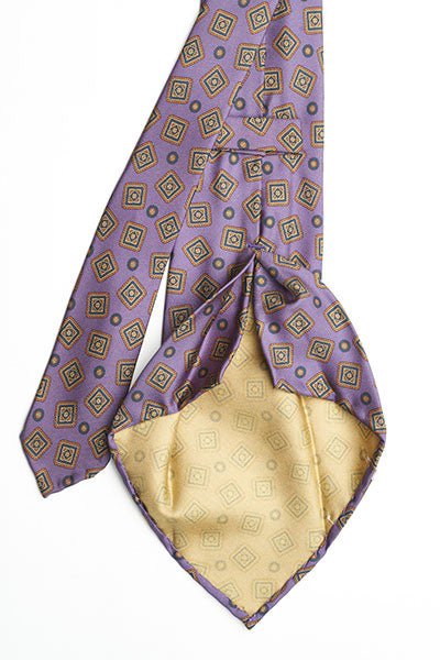 Cravatta F.Marino 4 pieghe Violetto Fiore - Francesco Marino Napoli