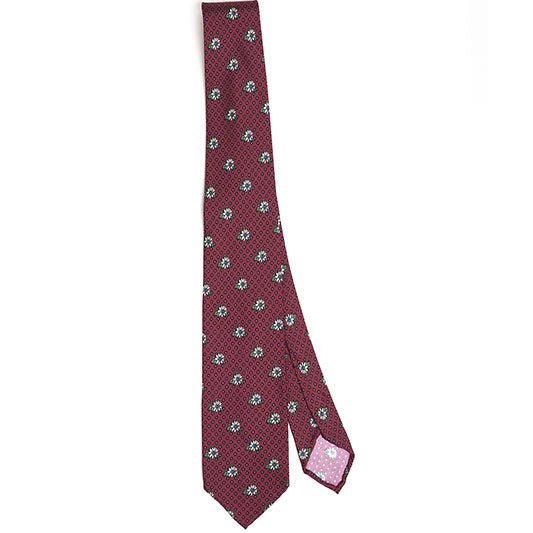Cravatta F. Marino 3 pieghe Rosso Fiore - Francesco Marino Napoli