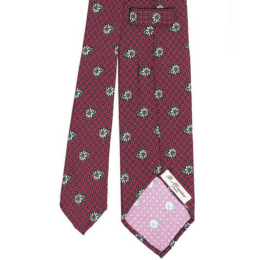 Cravatta F. Marino 3 pieghe Rosso Fiore - Francesco Marino Napoli
