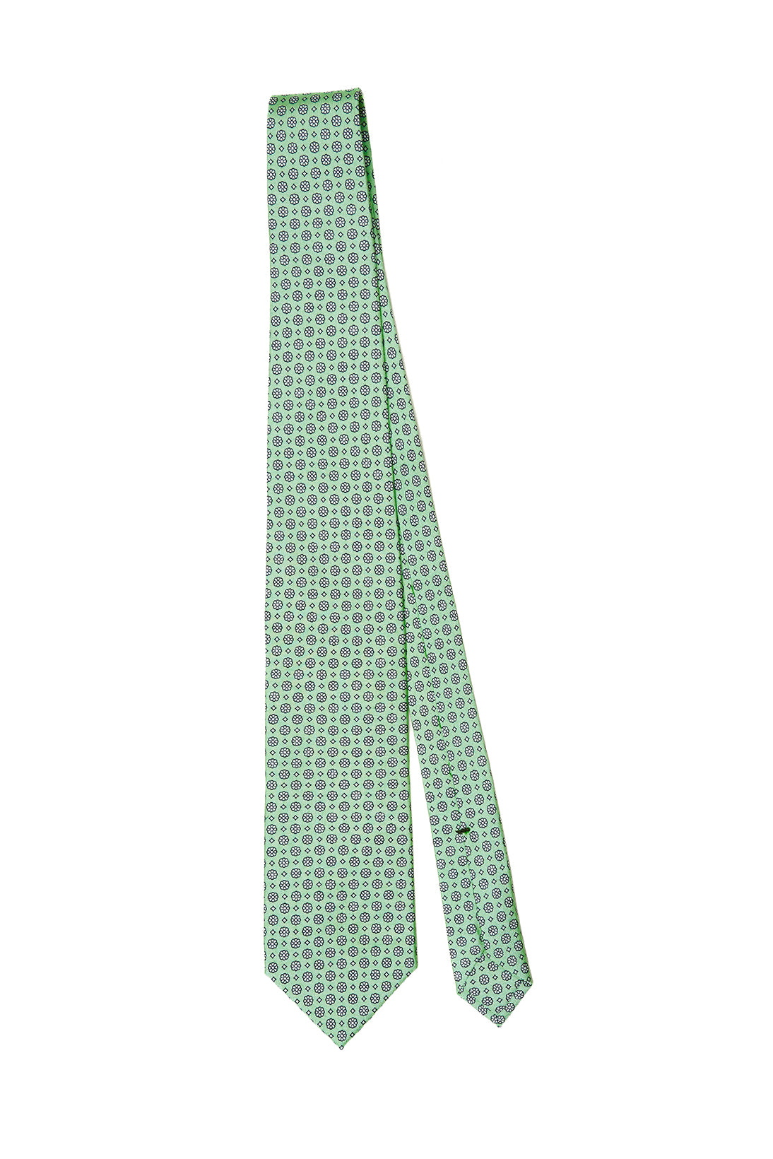 Cravatta F.Marino verde chiaro con motivo floreale