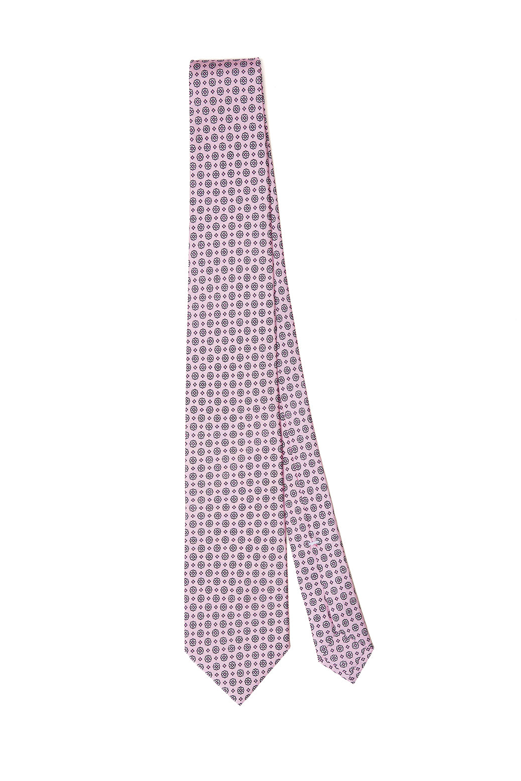 Cravatta F.Marino rosa tenue con motivo floreale