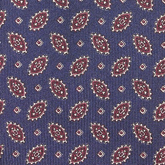 Cravatta F.Marino 3 Pieghe Blu navy Medaglione - Francesco Marino Napoli