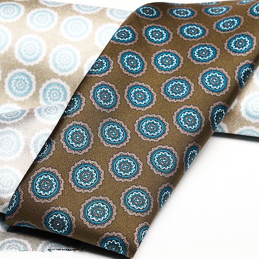 Cravatta F.Marino Twill Medaglione Marrone - Francesco Marino Napoli