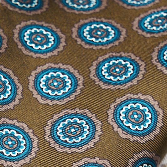 Cravatta F.Marino Twill Medaglione Marrone - Francesco Marino Napoli