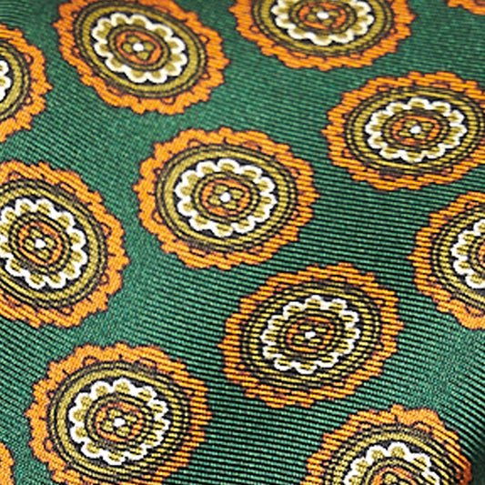 Cravatta F.Marino Twill Medaglione Verde - Francesco Marino Napoli