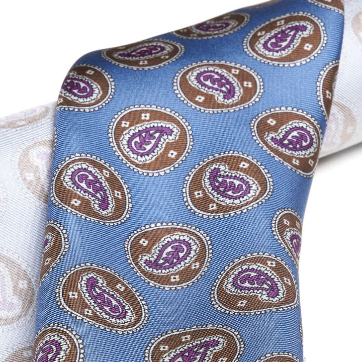 Cravatta-F.Marino-Twill-Medaglione-Celeste-Francesco Marino Napoli