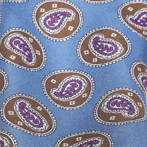 Cravatta-F.Marino-Twill-Medaglione-Celeste-Francesco Marino Napoli