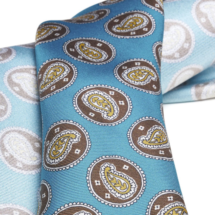 Cravatta-F.Marino-Twill-Medaglione-Turchese-Francesco Marino Napoli