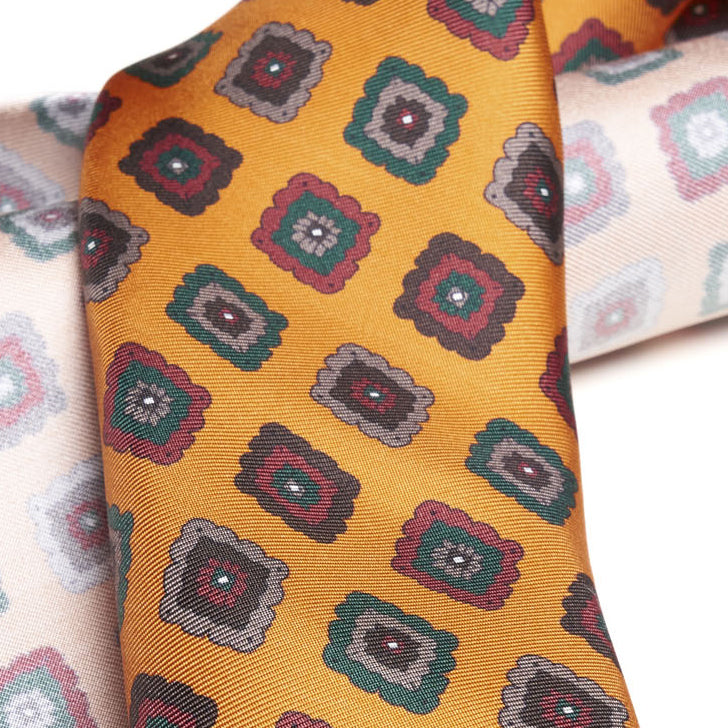 Cravatta-F.Marino-Twill-Losanga-Arancio-Francesco Marino Napoli