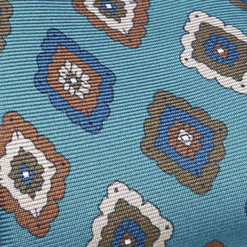 Cravatta-F.Marino-Twill-Losanga-Turchese-Francesco Marino Napoli
