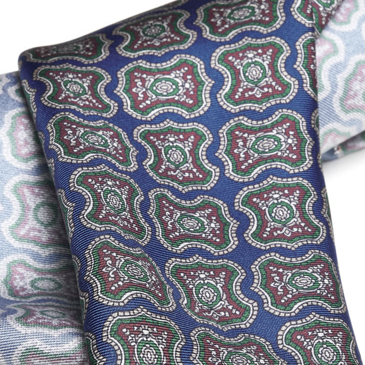 Cravatta-F.Marino-Twill-Medaglione-Blu Elettrico-Francesco Marino Napoli