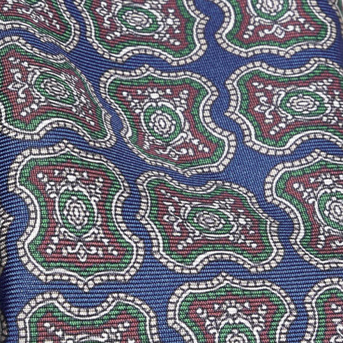 Cravatta-F.Marino-Twill-Medaglione-Blu Elettrico-Francesco Marino Napoli