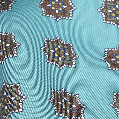  Cravatta-F.Marino-Twill-Medaglione-Turchese-Francesco Marino Napoli