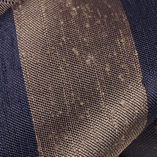 Cravatta F.Marino Shantung Regimental Blu navy Marrone - Francesco Marino Napoli
