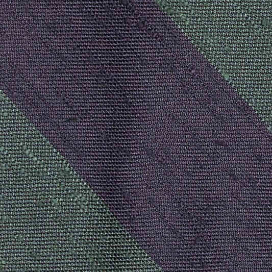 Cravatta F.Marino Shantung Regimental 3 pieghe Blu scuro Verde - Francesco Marino Napoli