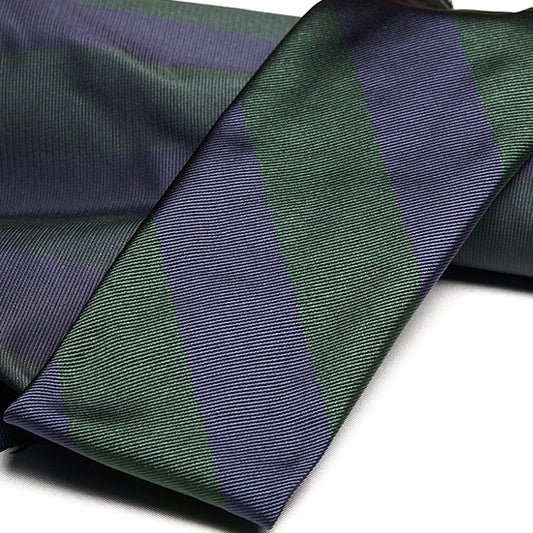 Cravatta F.Marino Seta Regimentalblu navy-verde - Francesco Marino Napoli