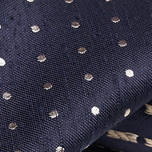 Cravatta F.Marino Shantung Navy Pois - Francesco Marino Napoli