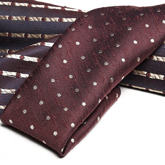 Cravatta F.Marino Shantung Bordeaux - Francesco Marino Napoli