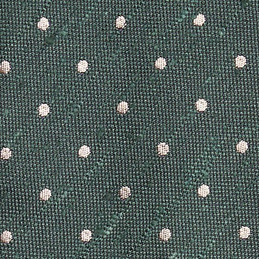 Cravatta F.Marino Shantung Regimental 3 pieghe Verde pois - Francesco Marino Napoli