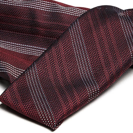 Cravatta F.marino Garza Regimental Bordeaux Bianca - Francesco Marino Napoli