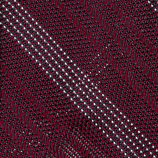Cravatta F.Marino Garza Regimental 3 pieghe Bordeaux Bianco - Francesco Marino Napoli