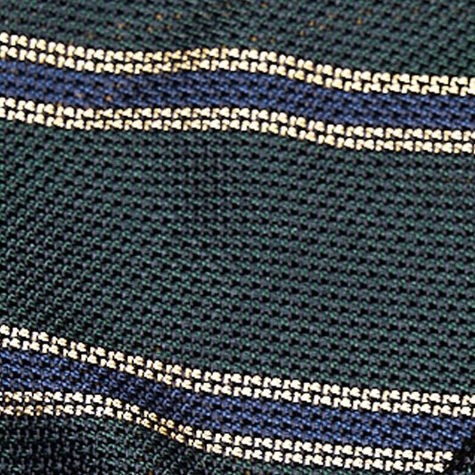 cravatta F.Marino Garza Regimental Verde Blu - Francesco Marino Napoli