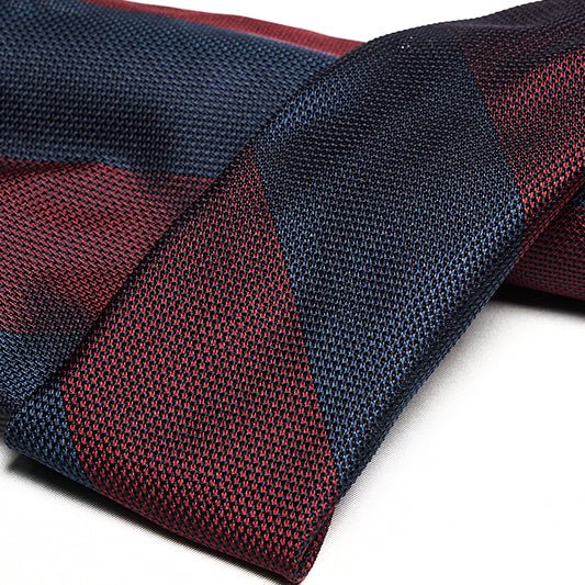 Cravatta F.Marino Garza Regimental Navy Bordeaux - Francesco Marino Napoli