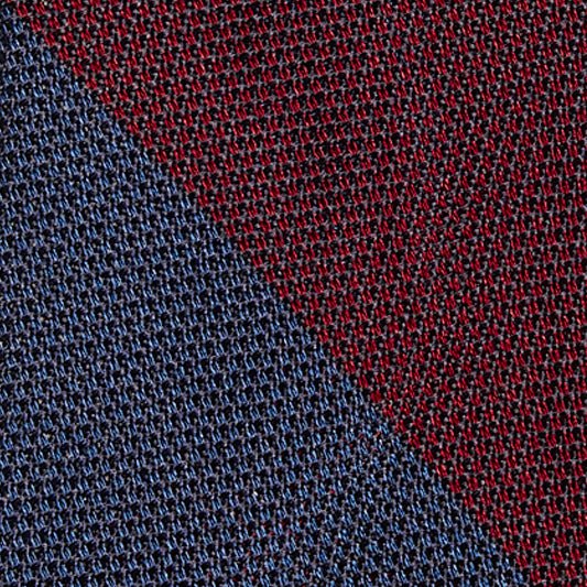 Cravatta F.Marino Garza Regimental 3 pieghe Navy Bordeaux - Francesco Marino Napoli