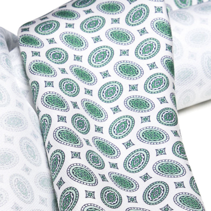 Cravatta-F.Marino-Twill-Medaglione-Bianco-Francesco Marino Napoli