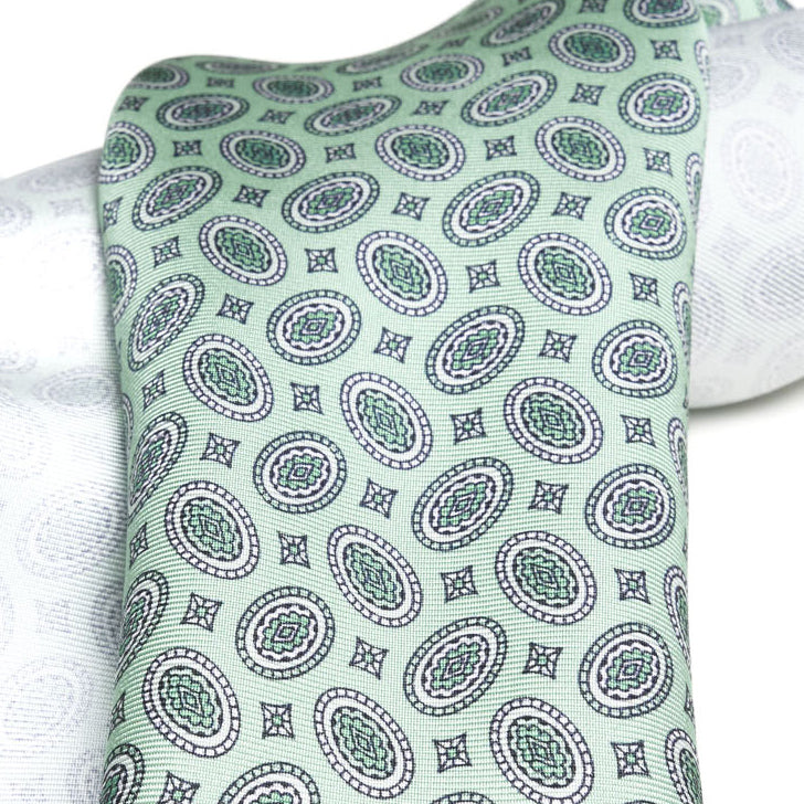  Cravatta-F.Marino-Twill-Medaglione-Verde-Francesco Marino Napoli