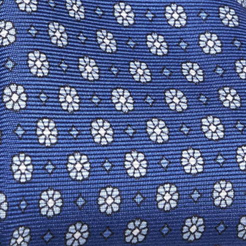 Cravatta-F.Marino-Twill-Fiorellino-Blu-Francesco Marino Napoli