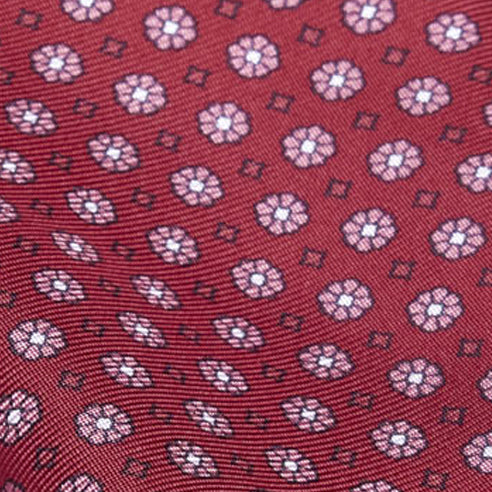 Cravatta-F.Marino-Twill-Fiorellino-Rosso -Francesco Marino Napoli
