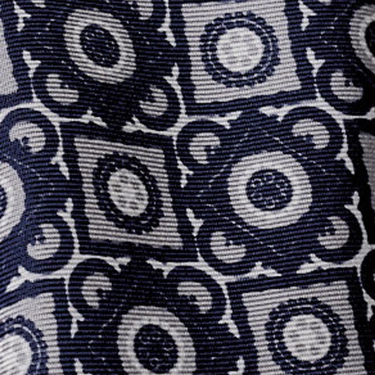 Cravatta F.Marino Seta Blu Grigio Geometrico - Francesco Marino Napoli