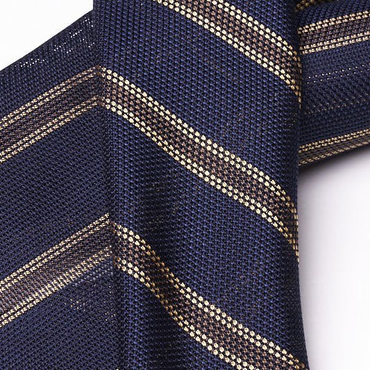 Cravatta F.Marino Garza Regimental Blu scuro Borgogna - Francesco Marino Napoli