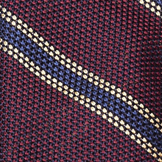 Cravatta F.Marino Garza Regimental Bordeaux Blu - Francesco Marino Napoli