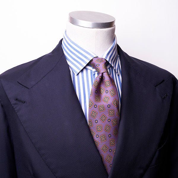 Cravatta F.Marino 4 pieghe Violetto Fiore - Francesco Marino Napoli